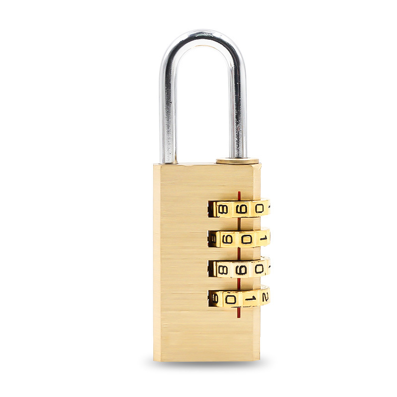 30mm spot 4-digit brass password padlock premium security gym door lock 8043