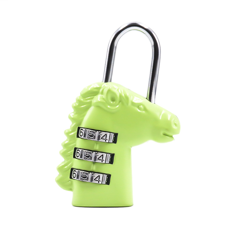 creative horsehead cartoon combination lock handbag locker diary mini combination lock hot spot