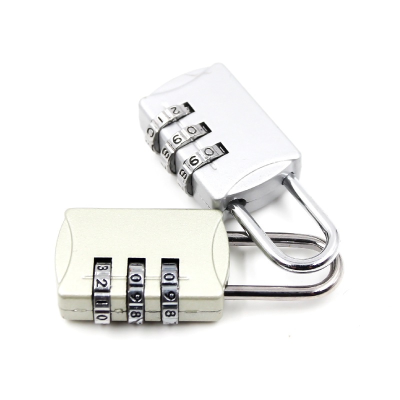 8019 3-digit combination lock case bag backpack gym padlock zipper cabinet lock source factory