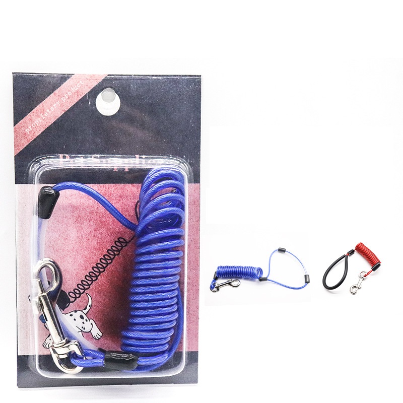 Wenzhou manufacturers spot wire rope pet lock traction rope PVC   alloy safety wholesale can be customized