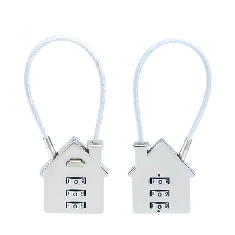 Steel wire house lock alloy creative gym password lock bag diary cabinet spot factory wholesale