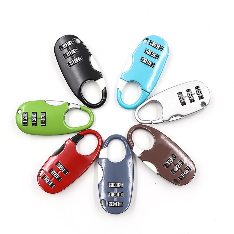 alloy oval 3-digit password lock case, pen case, stationery, gift, supermarket supplies, small lock head