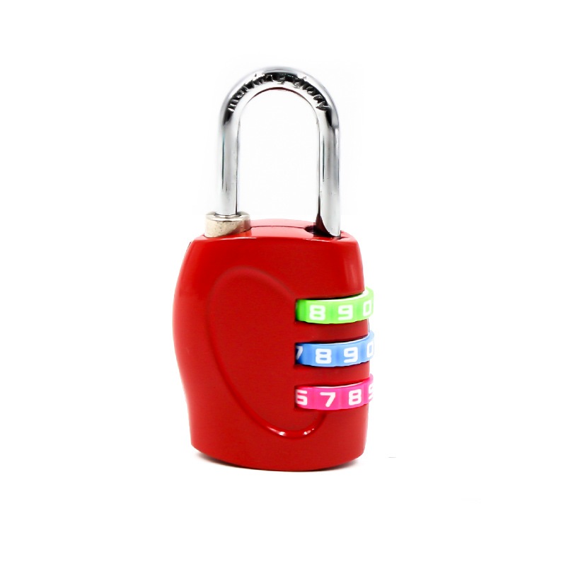 Black 3-digit combination lock gym bag pull lever box lock password padlock