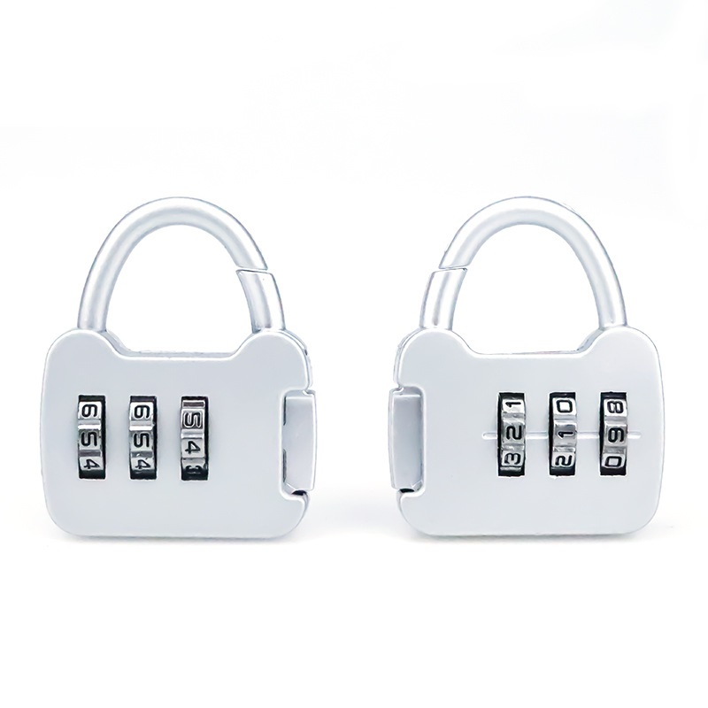 Cartoon metal number combination lock luggage lock pull bar box lock Mini padlock gym gift stationery lock