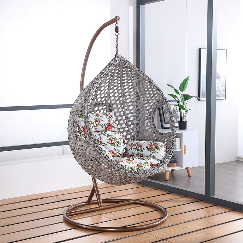 Outdoor leisure hammock hanging chair leisure rattan woven adult hanging basket for tow adults
