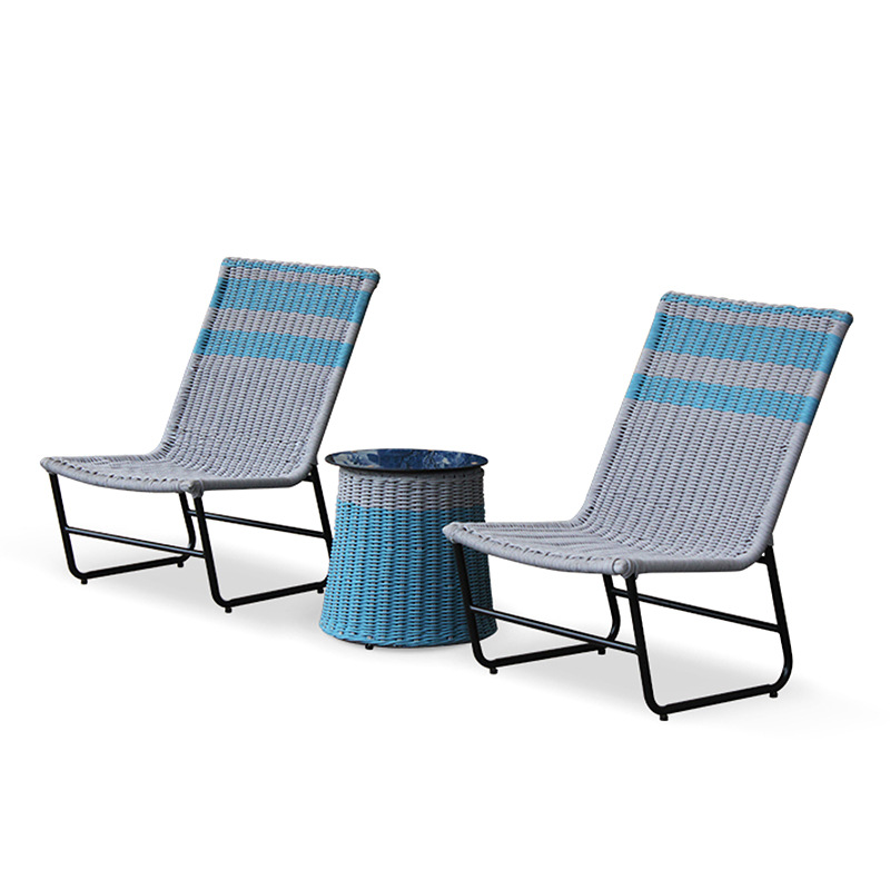 Low Price Outdoor Leisure Rattan Chair Set Aluminium Balcony Beach Chair