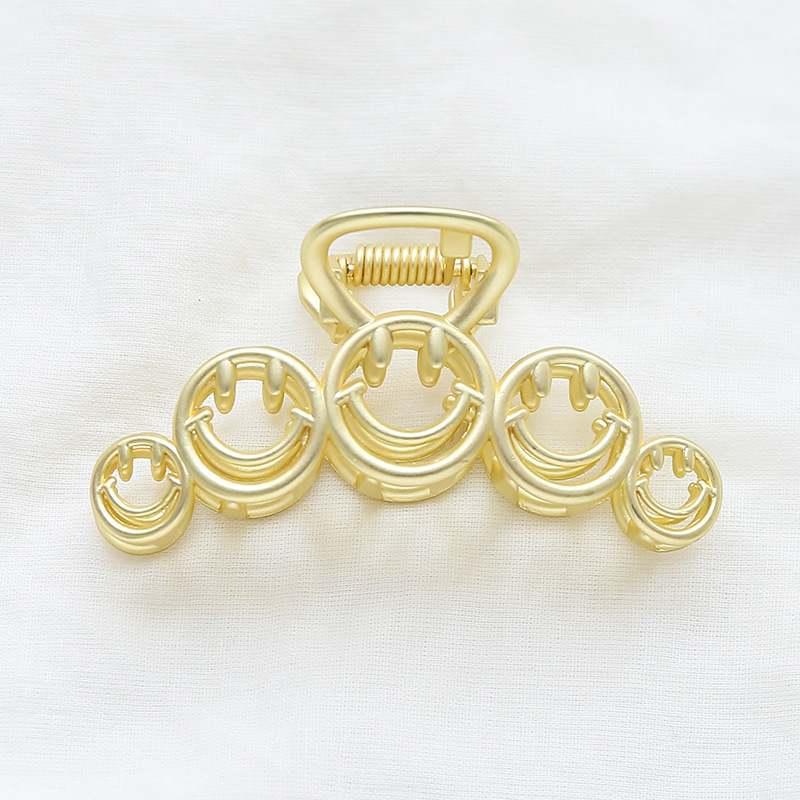 Plating Metal Hair Clips Double Cherry Blossoms Alloy Hair Claw Clips